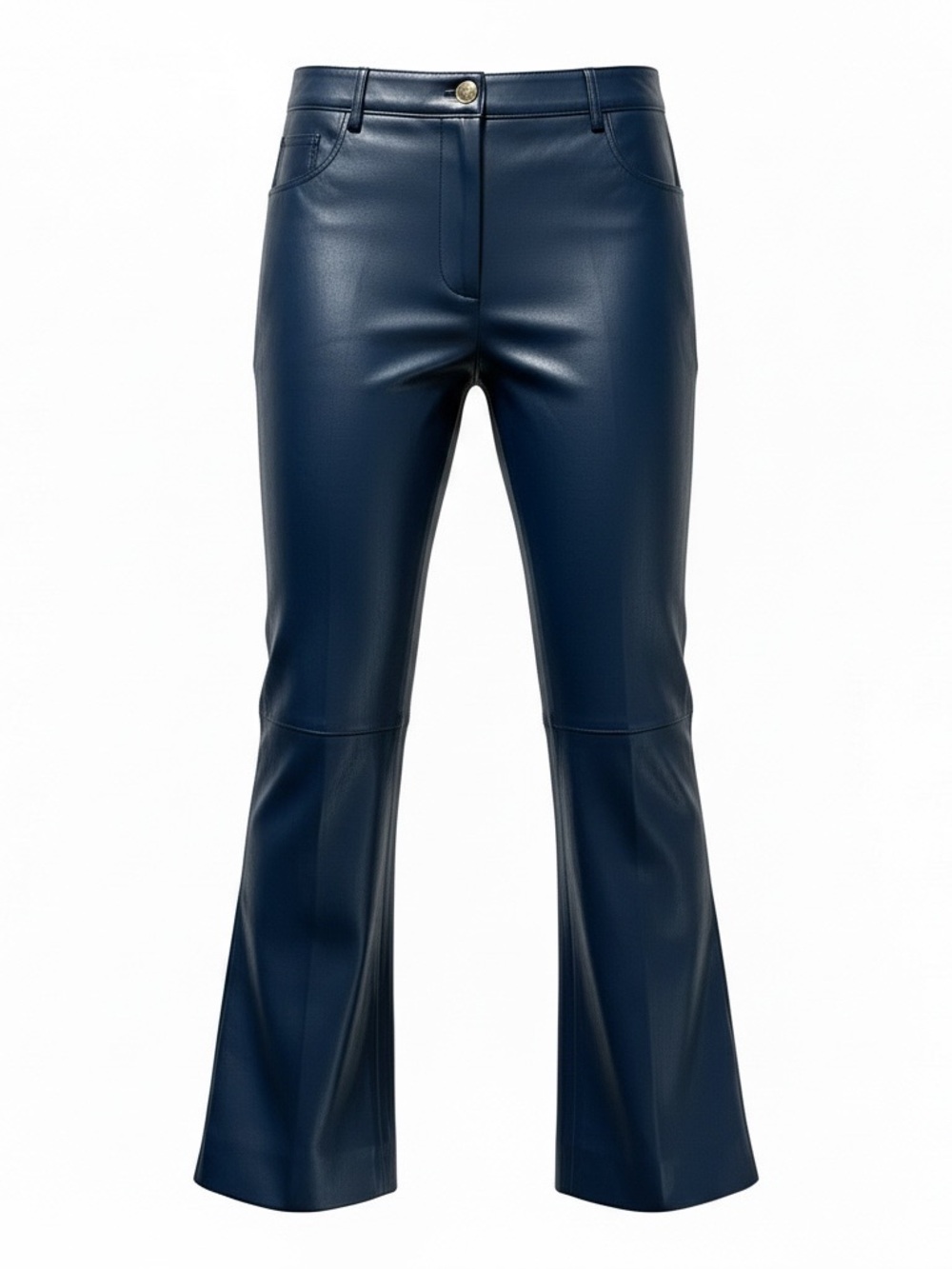 St. John Sport | Midnight Nappa Leather Trousers | Tailored Ankle Crop - Picture 3 of 14